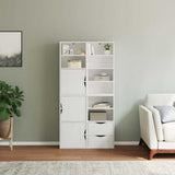 Side Cabinets 4 pcs "ODDA" White 40x24x79 cm Solid Wood Pine 3365353