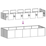 Planter 200x80x40 cm Galvanised Steel 860757