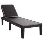 ZNTS Sun Lounger Black 159x57x83.5 cm Polypropylene 4008100