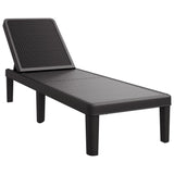 ZNTS Sun Lounger Black 159x57x83.5 cm Polypropylene 4008100