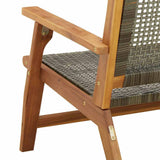 Garden Furniture Grey 122 x 78 x 73 cm Solid Acacia Wood 367820