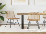Dining Chair 2 pcs Rattan and Iron Natural 44.5 x 54.5 x 85 cm 42011550