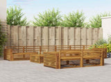 Outdoor Sofa Set 9 pcs Natural Solid Acacia Wood 3373704
