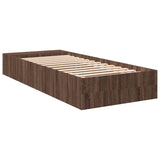 Bed Frame without Mattress Brown Oak 75x190 cm Small Single 3280628