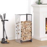 Firewood Rack 40x30x80 cm Stainless Steel 864223