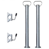 2 Support Tubes with 2 Split Clamps for 48 mm Jockey Wheel 210311
