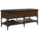 Shoe Bench Brown Oak 102x42x45 cm Engineered Wood 835201