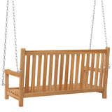 Swing Bench Solid Teak Wood 114x60x64 cm 316628