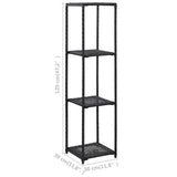 46974 Storage Shelf Black 30x30x120 cm Poly Rattan