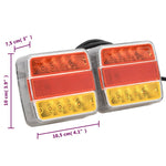 ZNTS Trailer Lights 2 pcs Red 10.5x7.5x10 cm 12V LED Bulb 152904