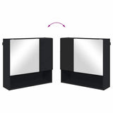 Bathroom Furniture Set 2 pcs Black Engineered wood & Metal 3392934