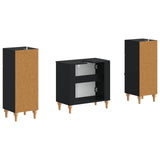 2 Piece Bathroom Cabinet Set ALKMAAR Black Engineered Wood 3417991