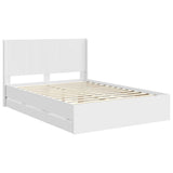 Bed Frame with Storage and Headboard White 160 x 200 cm 3413929