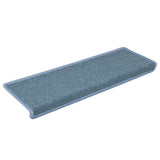 Stair Mats 30 pcs 65x21x4 cm Sea Blue Rectangular Edge 3365774