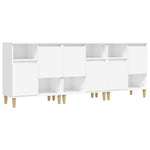 Sideboards 3 pcs White 60x35x70 cm Engineered Wood 3185735
