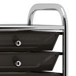 10-Drawer Mobile Storage Trolley Black Plastic 320402