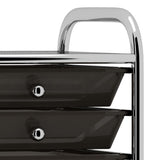 10-Drawer Mobile Storage Trolley Black Plastic 320402