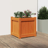 Garden Planter Wax Brown 40x40x40 cm Solid Wood Pine 837408