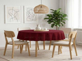 Table Cloth 5 pcs Round Wine Red 160 cm Polyester 42040260