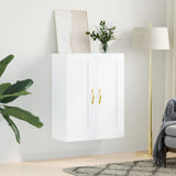 Wall Mounted Cabinet White 69.5x34x90 cm Engineered Wood 835010