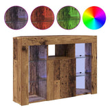 Corner LED TV Cabinet 100x40x68cm Old Wood Engineered Wood 889793