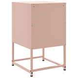 ZNTS Bedside Cabinets 2 pcs Pink 36x39x60.5 cm Steel 846461