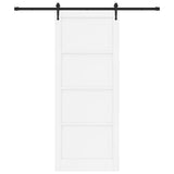 Sliding Door ORKDAL White 93 x 232 cm Solid Pine Wood 3333827
