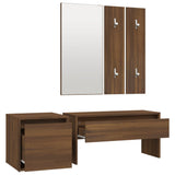 Hallway Furniture Set Brown Oak Engineered Wood 3120196
