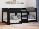 Bunk Bed for Kids Black Oak 100 x 200 cm Engineered Wood 3410508