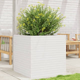 Garden Planter White 70x70x68.5 cm Solid Wood Pine 3282475