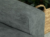 Two-Seater Velvet-Feel Sofa - Grey T3398P377879