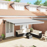 Awning Anthracite 5 x 3 m Metal 362035