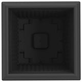 Square Flower Pot 6 pcs Black 38 x 38 x 30 cm Plastic 42020339