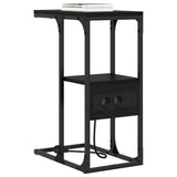 Bedside Cabinet Black Oak 41.5 x 26 x 60.5 cm Engineered Wood 859605