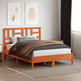 ZNTS Headboard Wax Brown 180 cm Solid Wood Pine 844264