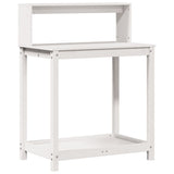 Potting Table with Shelves White 82.5x50x109.5 cm Solid Wood Pine 832408