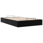 Ottoman Bed Frame without Mattress Black Double Faux Leather 3310829