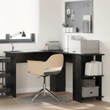 Corner Desk Black Oak 140 x 113.5 x 75 cm Engineered Wood 869555