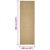 Sisal Rug for Scratching Post 100x300 cm 3203425
