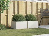 Planters 2 pcs White 32x30x29 cm Steel 841538