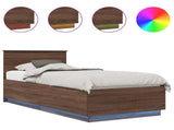 Bed Frame with Headboard Brown Oak 70 x 190 cm Engineered Wood 3408130