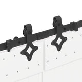 Sliding Door Hardware Kit 427 cm Steel Black 3295792