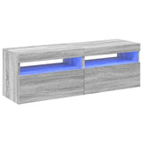 TV Cabinets 2 pcs with LED Lights Grey Sonoma 60x35x40 cm 815681