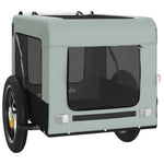ZNTS Pet Bike Trailer Grey and Black Oxford Fabric&Iron 93909