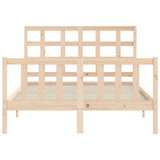 Bed Frame without Mattress 140x190 cm Solid Wood Pine 3192081