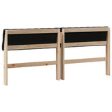 Upholstered Headboard Black 180 cm Solid Pine Wood 879161