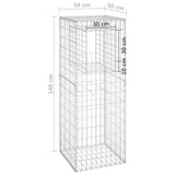 Gabion Basket Post 50x50x140 cm Iron 151270