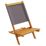 Folding Garden Chairs 8 pcs Anthracite Fabric and Solid Wood 3214642