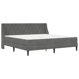 Bed Frame with Mattress Dark Grey 180 x 200 cm Velvet 3415242
