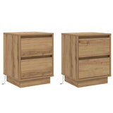 Bedside Cabinet with Drawer 2 pcs Artisan Oak 39 x 34.5 x 50 cm 869625